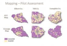 Broadband Maps of Georgia Counties