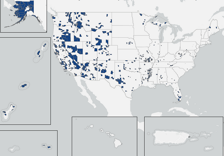 Areas Designated by NTIA as “High-Cost”