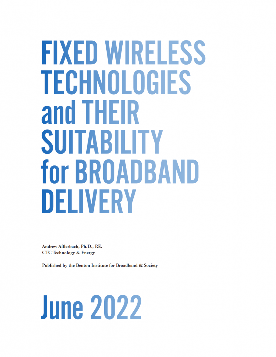 Fixed Wireless Technologies and Their Suitability for Broadband Delivery